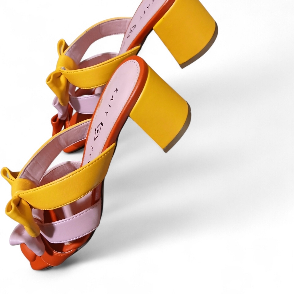 Katy Perry Women's Size 6 Multicolor Bow Sandals - Picture 4 of 8